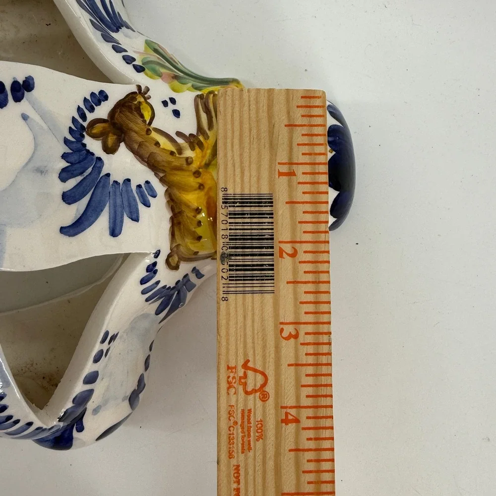 Ceramic Wall Lantern Sconce Multi-Color Hand Painted Majolica‎ Style Portguese